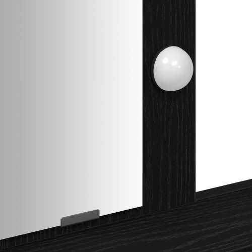 Toaletni stolić s LED svjetlima, crni hrast, 79x41x140 cm Cijena
