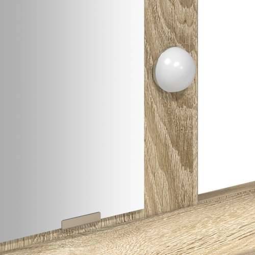 Toaletni stol s LED svjetlima Sonoma hrast 79x41x140 cm Cijena