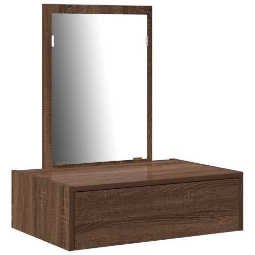 Kozmetički stol sa zidom smeđi hrast 60x40x70 cm Cijena
