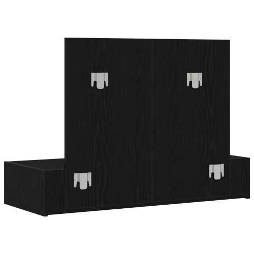Zidni toaletni stol u crnom hrastu, 100x40x70 cm Cijena