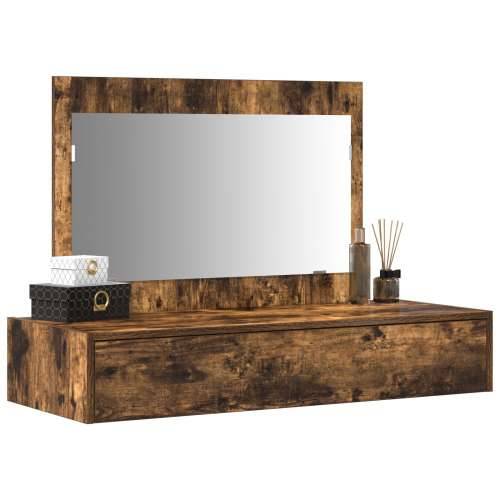Zidno montirani toaletni stol Dimljeni hrast 100x40x70 cm Cijena