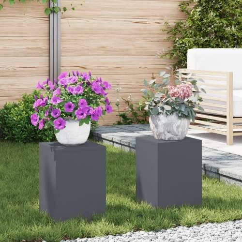 vanjski stalci za biljke Pillar 2 kom antracit 24x24x35 cm čelik Cijena