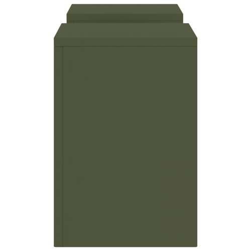 vanjski stalci za biljke Pillar 2 komada maslinasta 24x24x35 cm čelik Cijena