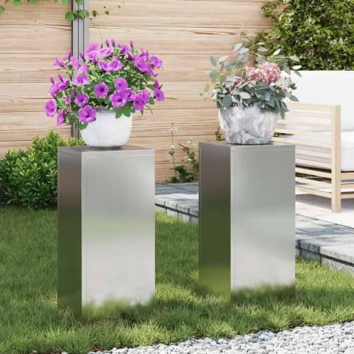 vanjski držači za biljke Stup 2 kom 24x24x55 cm Galvanizirani čelik Cijena
