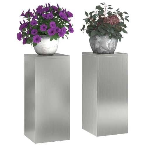 vanjski držači za biljke Stup 2 kom 24x24x55 cm Galvanizirani čelik Cijena