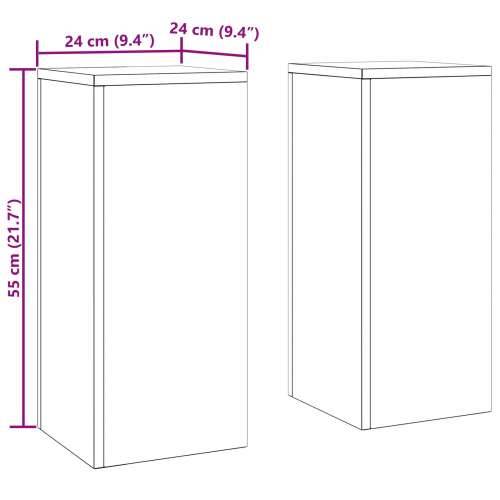 vanjski stalci za biljke Pilar 2 kom 24x24x55 cm od čelika koji se stari Cijena