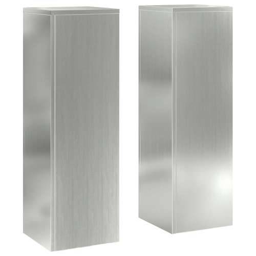 Vanjski Stalci za Biljke Stup 2 kom 24x24x75 cm Galvanizirani Čelik Cijena