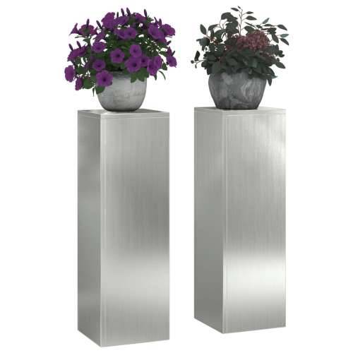 Vanjski Stalci za Biljke Stup 2 kom 24x24x75 cm Galvanizirani Čelik Cijena