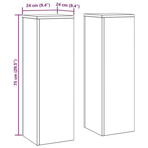 Vanjski Stalci za Biljke Stup 2 kom 24x24x75 cm Galvanizirani Čelik Cijena