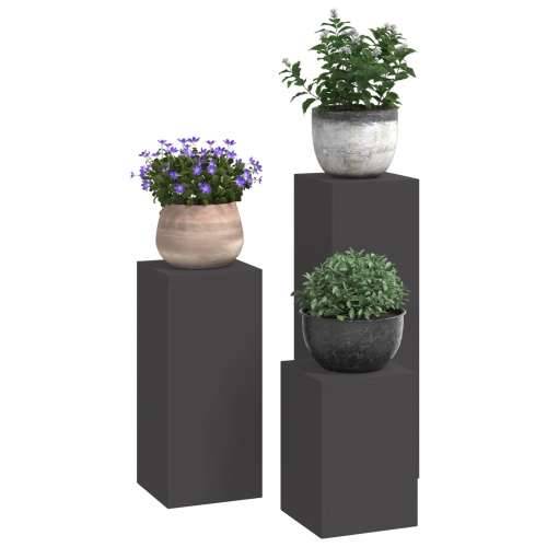 vanjski stalci za biljke Pillar 3 kom Crni čelik Cijena