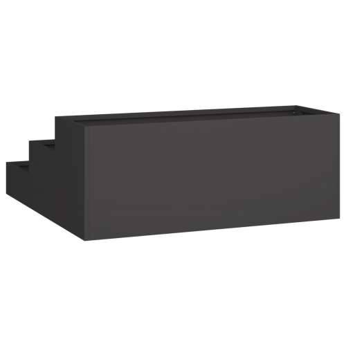 Vrtlarska posuda 3-nivoa 90x90x35 cm Crni čelik Cijena
