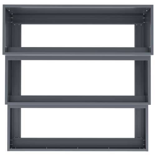 Vrtna sadilica 3-Tier 90x90x35 cm Antracitni čelik Cijena