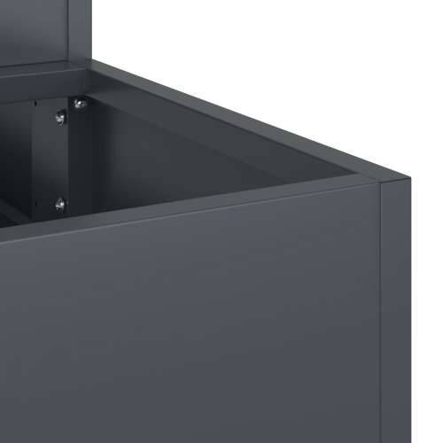 Vrtna sadilica 3-Tier 90x90x35 cm Antracitni čelik Cijena
