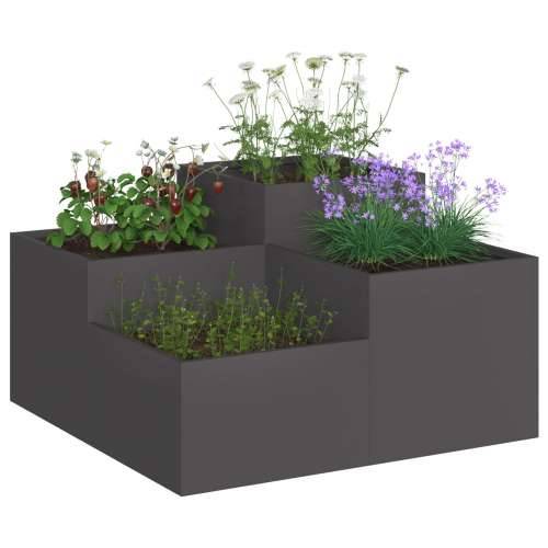 Vrtna sadioca 80x80x48 cm Crni čelik Cijena