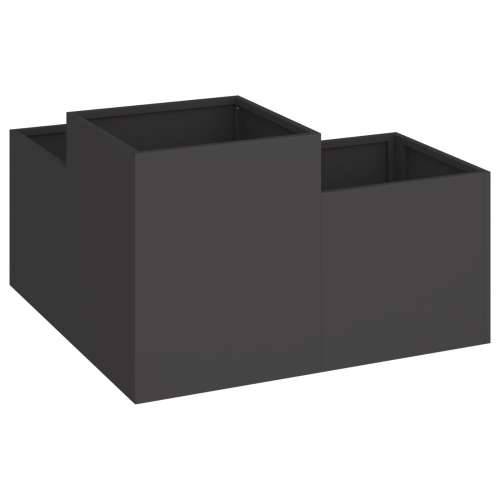 Vrtna sadioca 80x80x48 cm Crni čelik Cijena