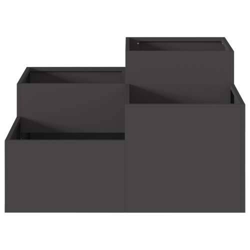Vrtna sadioca 80x80x48 cm Crni čelik Cijena