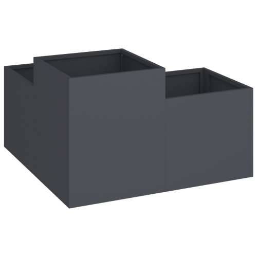 Baštenska sadilica 80x80x48 cm Antracit čelik Cijena