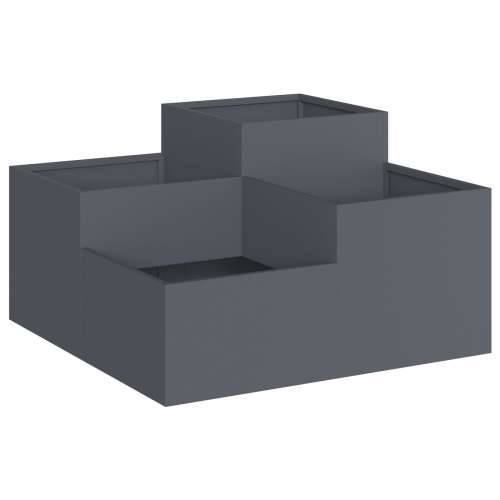 Vrtna sadilica 100x100x48 cm Antracit čelik Cijena