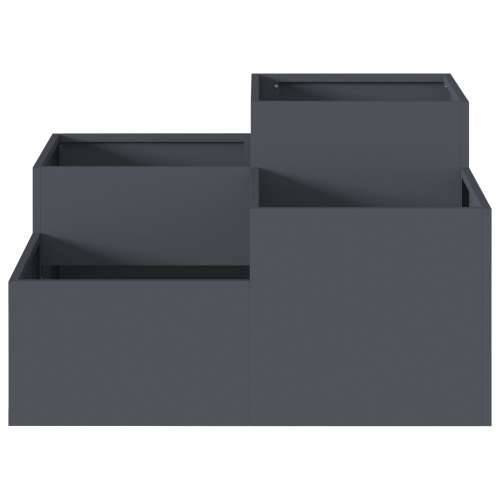 Vrtna sadilica 100x100x48 cm Antracit čelik Cijena