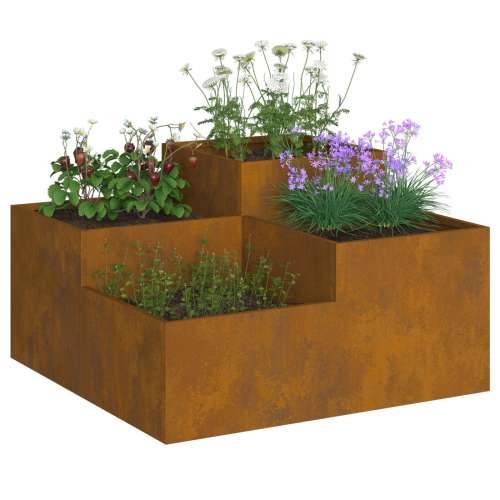 Vrtna sadilica 100x100x48 cm od čelika otporna na vremenske uvjete Cijena