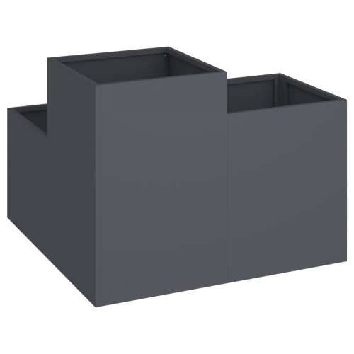 Vrtna posuda 80x80x60 cm Antracit čelik Cijena