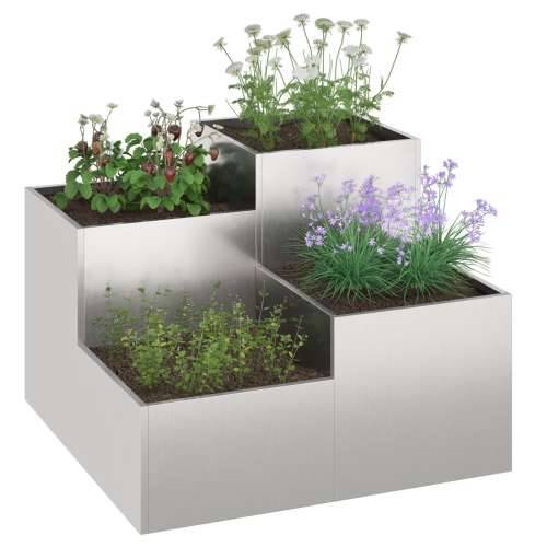 Vrtna sadilica 80x80x60 cm od nehrđajućeg čelika Cijena