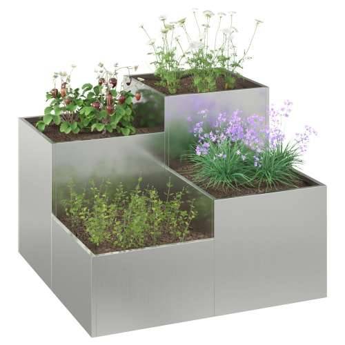Vrtna saksija 80x80x60 cm Galvanizirani čelik Cijena