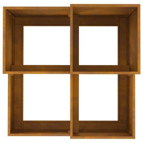 Vrtni saksija 80x80x60 cm Odporni čelik Cijena