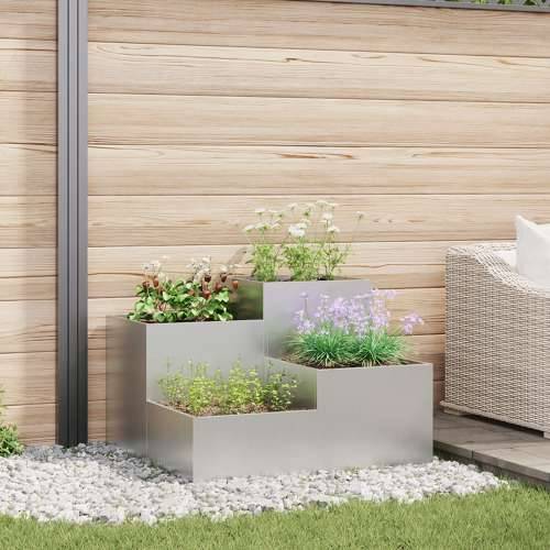 Vrtni saksija 100x100x60 cm Galvanizirani čelik Cijena