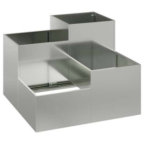 Vrtni saksija 100x100x60 cm Galvanizirani čelik Cijena