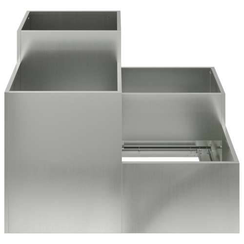 Vrtni saksija 100x100x60 cm Galvanizirani čelik Cijena