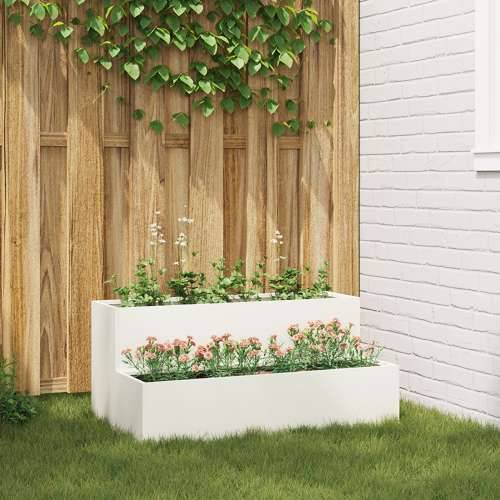 sadilica za vrt 2-slojna 100x60x45 cm Bijeli čelik Cijena