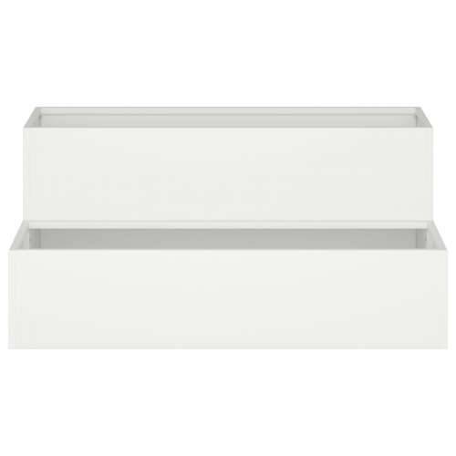 sadilica za vrt 2-slojna 100x60x45 cm Bijeli čelik Cijena
