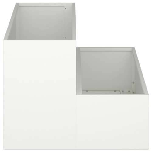 sadilica za vrt 2-slojna 100x60x45 cm Bijeli čelik Cijena