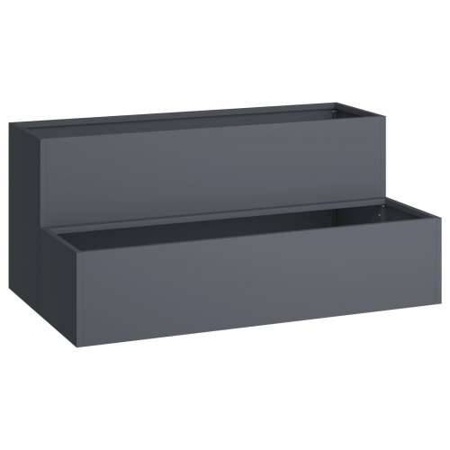 dvostruka sadilica 100x60x45 cm antracitna plastika Cijena