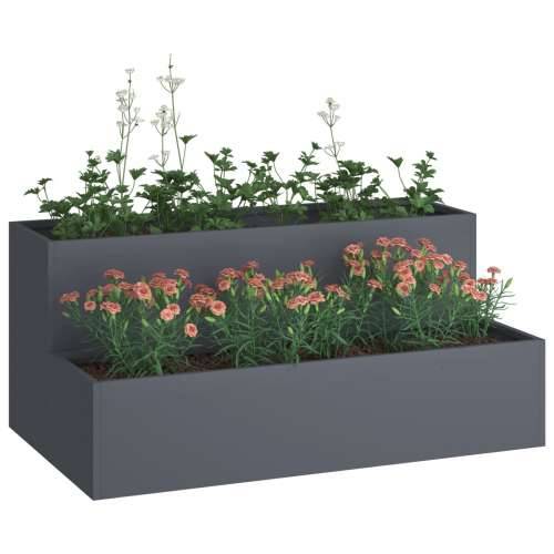 dvostruka sadilica 100x60x45 cm antracitna plastika Cijena
