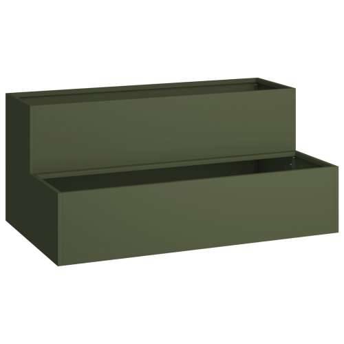 Vrtna Sadilica 2-Tier 100x60x45 cm Maslinasta Čelik Cijena