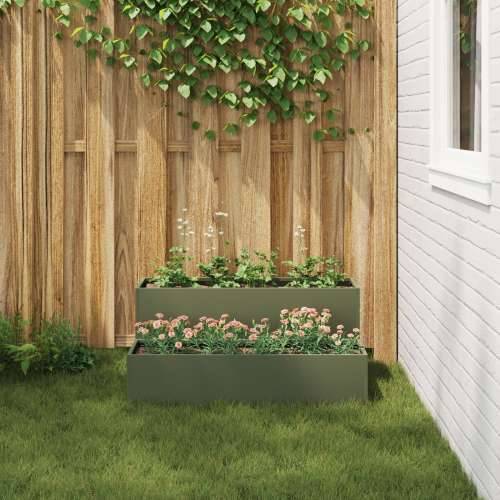 Vrtna Sadilica 2-Tier 100x60x45 cm Maslinasta Čelik Cijena