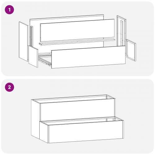 Vrtna Sadilica 2-Tier 100x60x45 cm Čelik Otpornik na Vreme Cijena