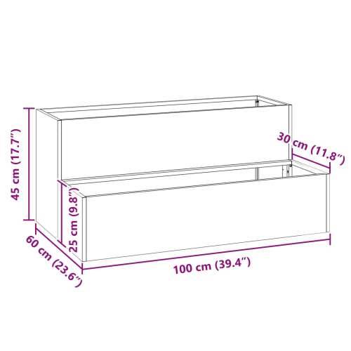 Vrtna Sadilica 2-Tier 100x60x45 cm Čelik Otpornik na Vreme Cijena