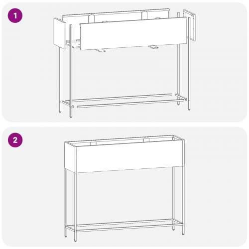 Povišeni vrtni saksija 100x26x82 cm Antracit Čelik Cijena