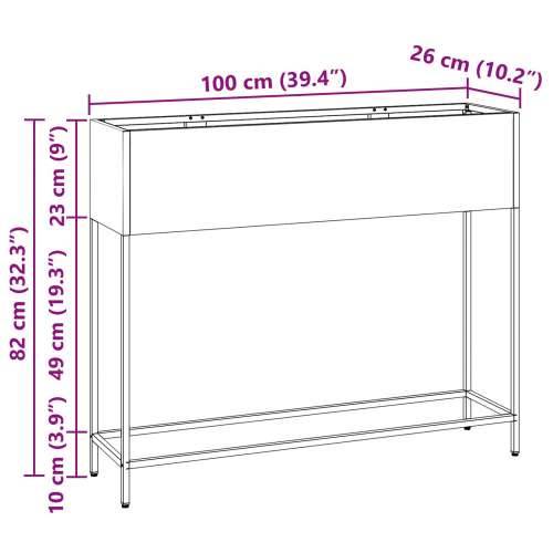 Povišeni vrtni saksija 100x26x82 cm Antracit Čelik Cijena
