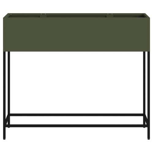 Povišeni vrtni saksija 100x26x82 cm Maslinasta čelik Cijena