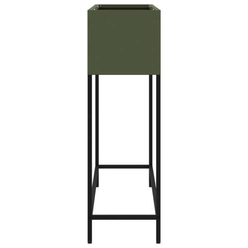 Povišeni vrtni saksija 100x26x82 cm Maslinasta čelik Cijena