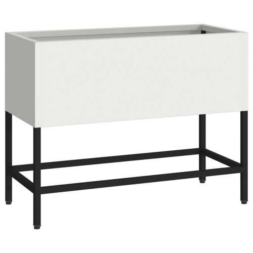 Povišeni vrtni gredica 60x26x45 cm Bijeli čelik Cijena