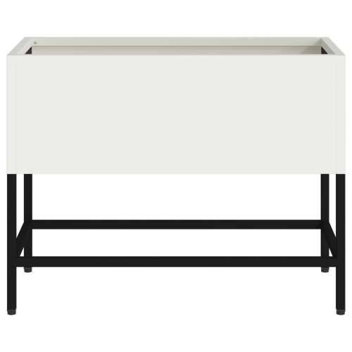 Povišeni vrtni gredica 60x26x45 cm Bijeli čelik Cijena