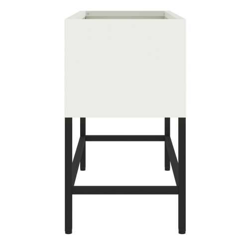 Povišeni vrtni gredica 60x26x45 cm Bijeli čelik Cijena
