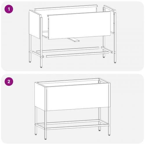 Povišeni vrtni gredica 60x26x45 cm Galvanizirani čelik Cijena