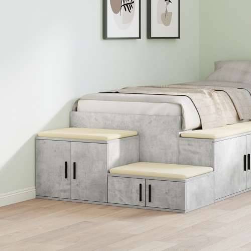Kabinet za pohranu Betonski Sivi 127x41x40 cm Inženjerski Drvo Cijena