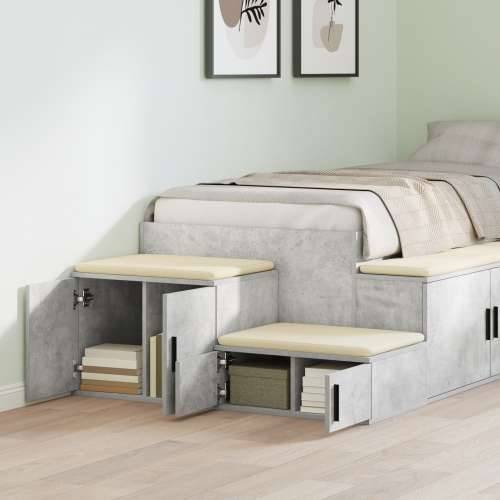 Kabinet za pohranu Betonski Sivi 127x41x40 cm Inženjerski Drvo Cijena